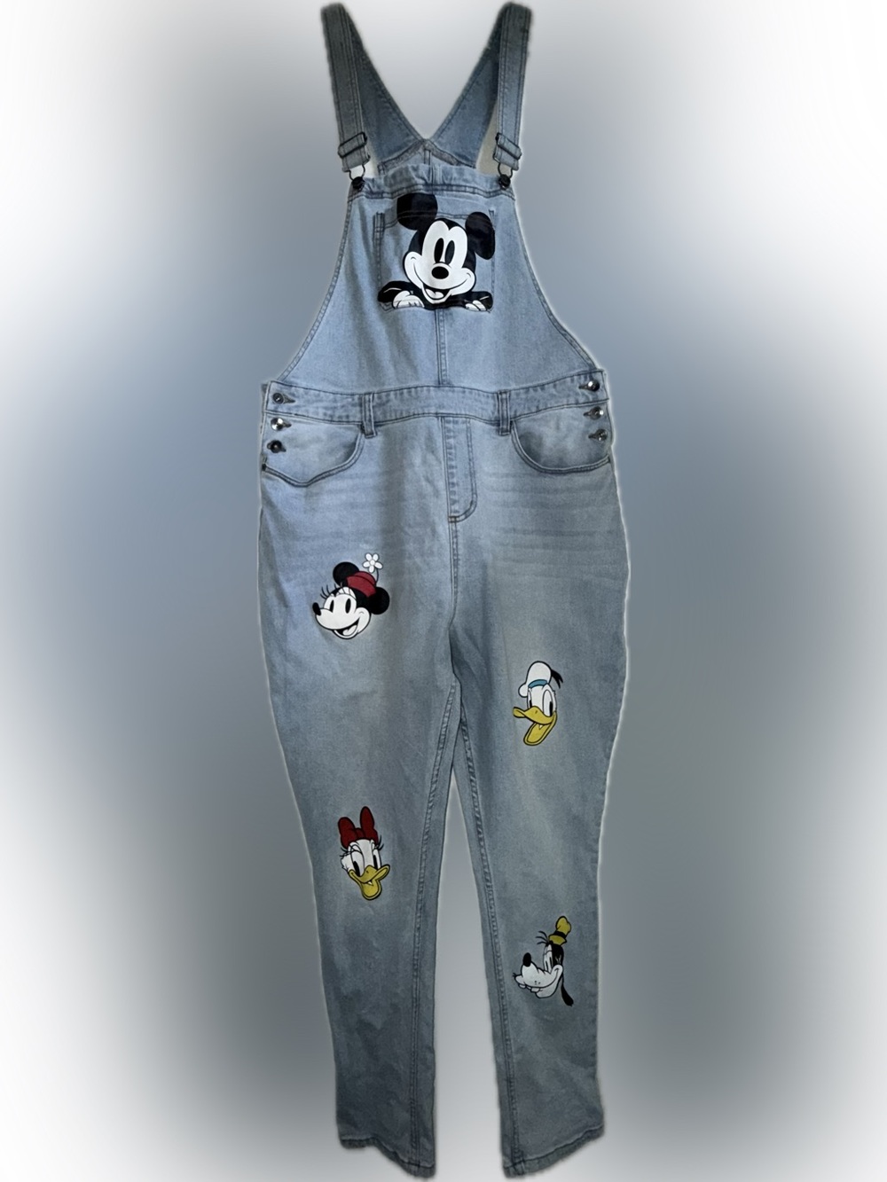 Disney Mickey Mouse & Friends Mom Jean Overalls Plus Size 2X